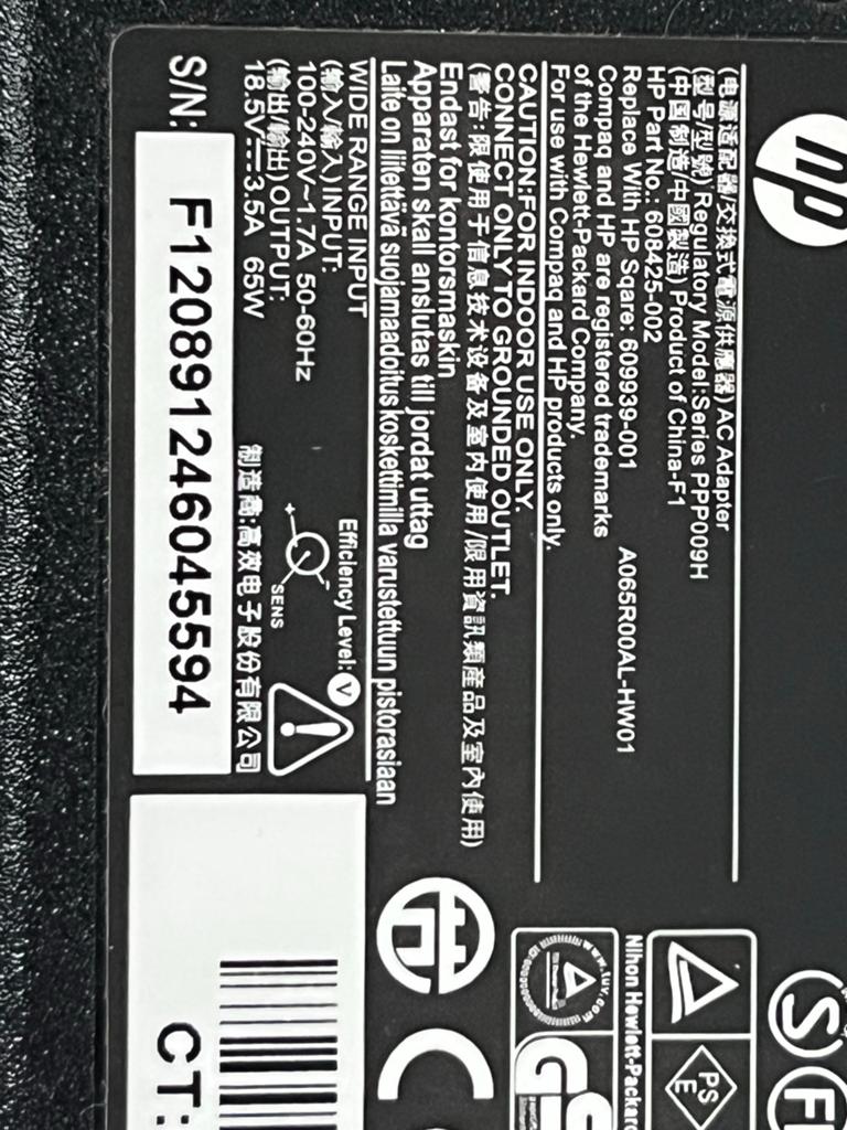 HP Smart AC Adapter van 65W, Ophalen of Verzenden, Gebruikt, HP