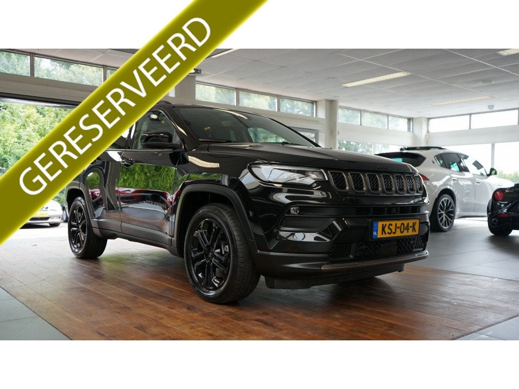 Jeep Compass 4xe 240 Hybride (bj 2022, automaat), Auto's, Automaat, Stof, 4 cilinders, Zwart