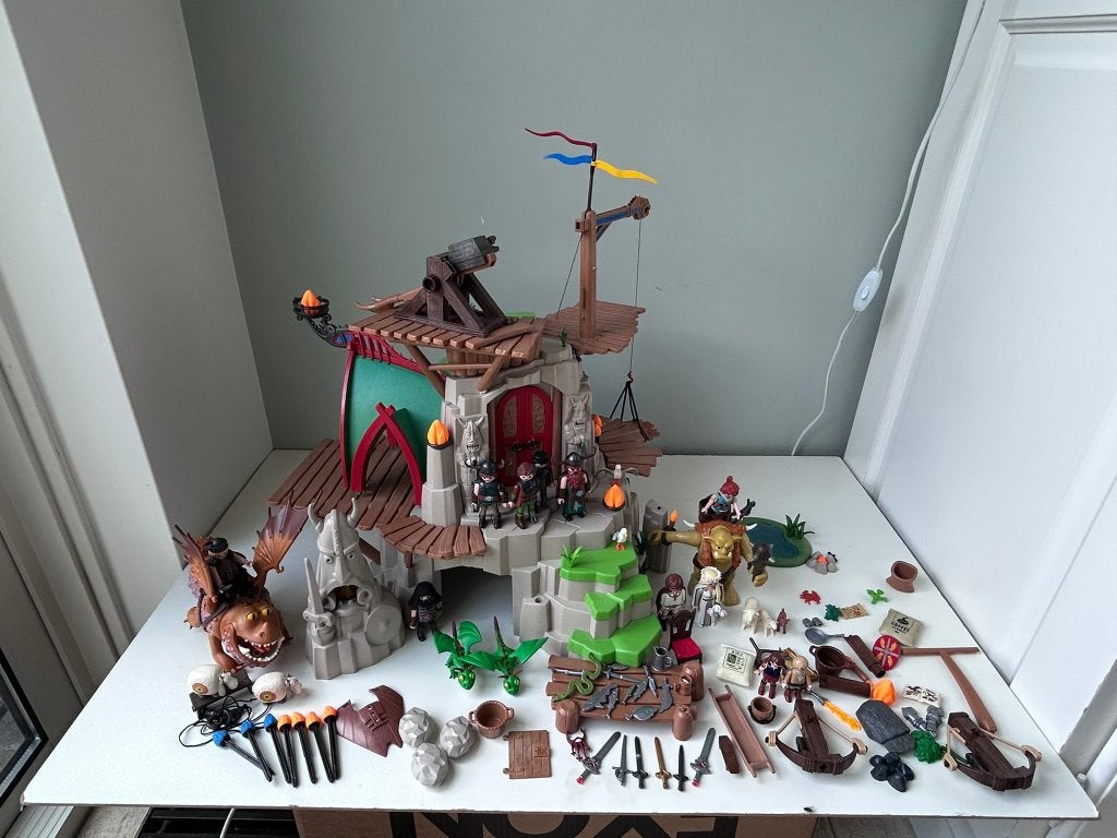 Playmobil Dragon Berk 9243 + extra sets, Kinderen en Baby's, Speelgoed | Playmobil, Gebruikt, Complete set, Kasteel/Fort, Dragons