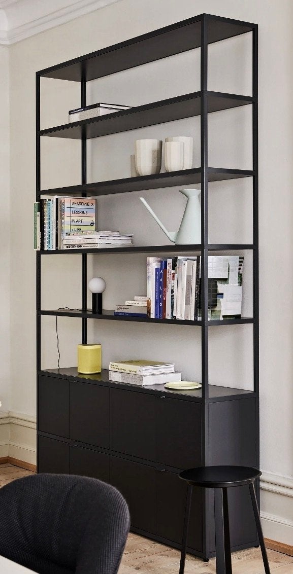 HAY New Order Modulaire Kast - Middenschap Charcoal, Huis en Inrichting, Ophalen, Met plank(en), Gebruikt, Metaal