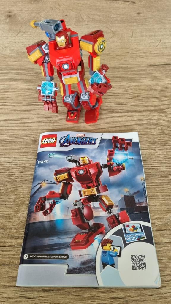 LEGO Marvel Avengers Iron Man Mech (76140) met instructies, Marvel, Lego, Compleet, Ophalen of Verzenden