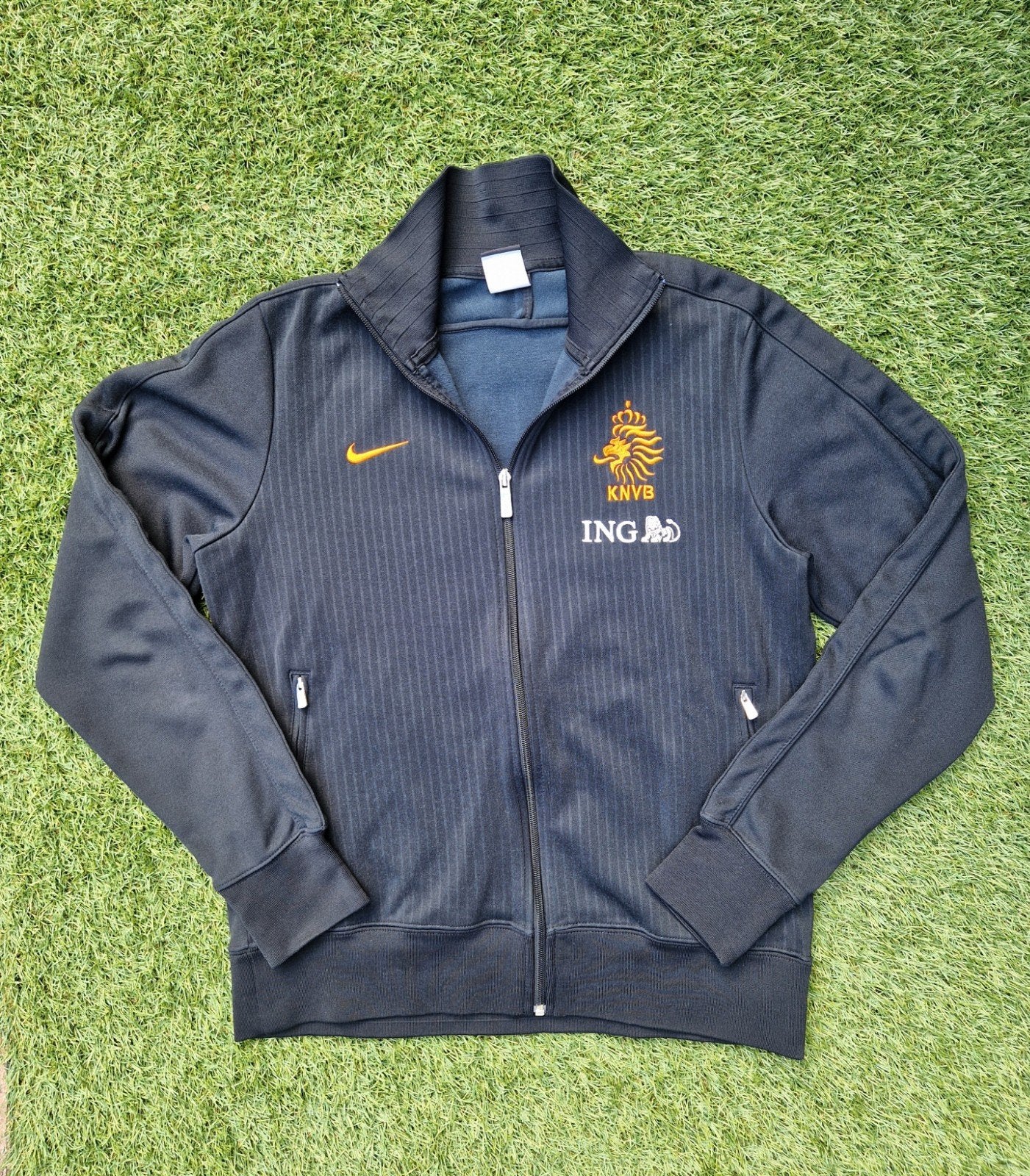 Nederlands elftal jack 2012 shirt KNVB vest L, Maat 52/54 (L), Nike, Oranje, Ophalen of Verzenden