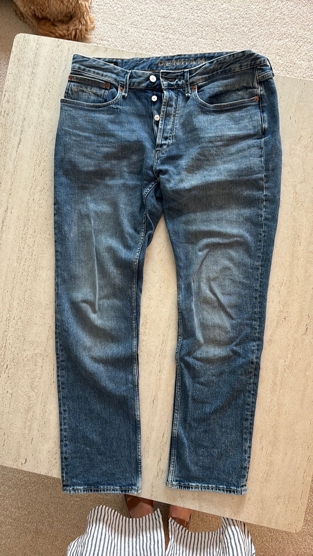 Denham Ridge Straight fit w38 L34, NIEUWSTAAT!!!, Ophalen of Verzenden, Zo goed als nieuw, Blauw, W36 - W38 (confectie 52/54)