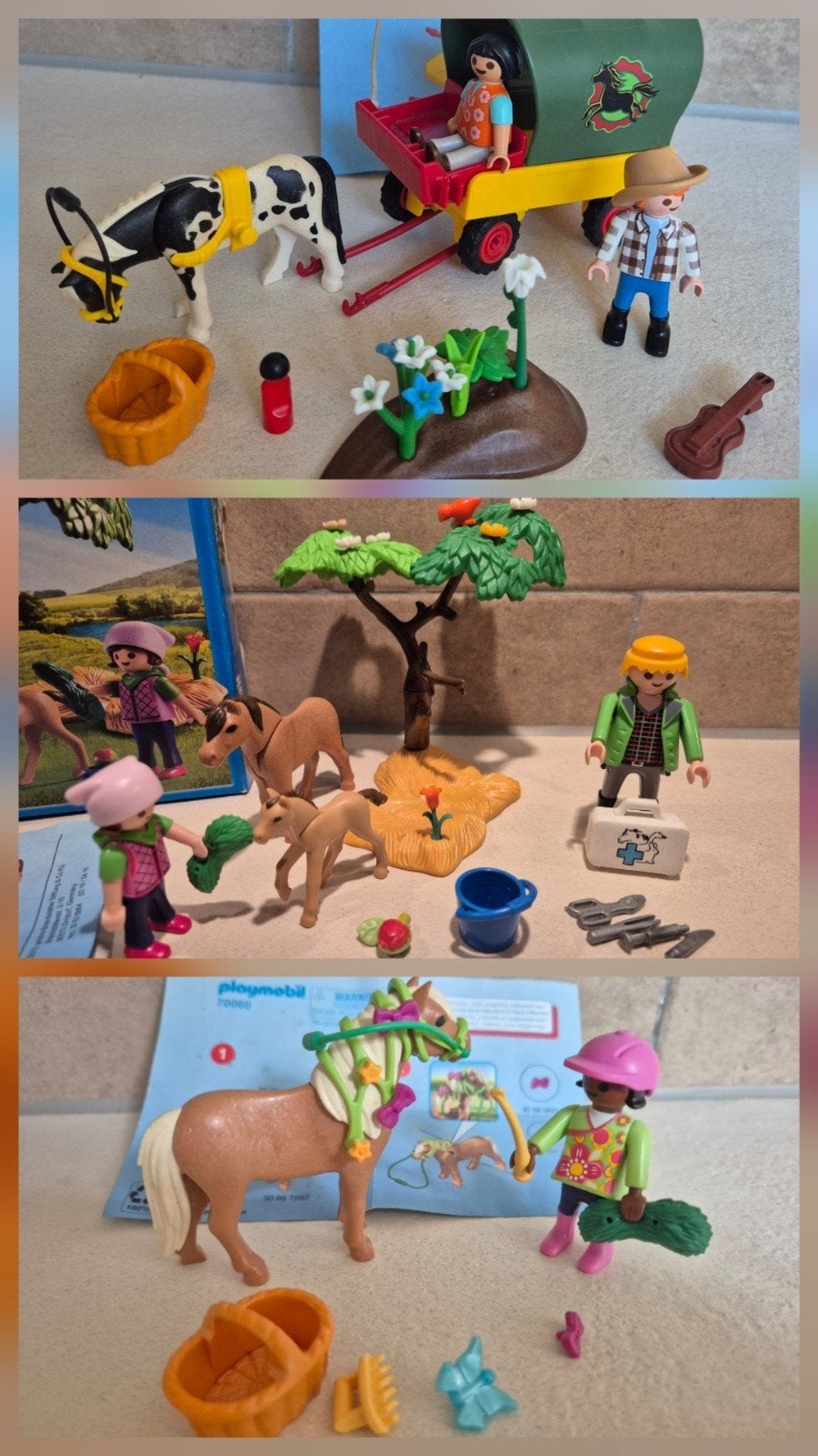 Playmobil met paardjes en pony's 6949, 70060, 6948., Ophalen of Verzenden, Zo goed als nieuw, Overige series, Complete set