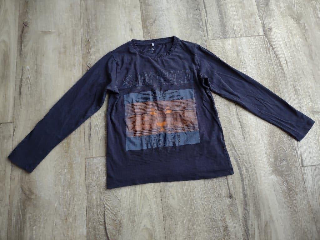 Prachtige donkergrijze longsleeve met leeuw van Name it, 116, Kinderen en Baby's, Kinderkleding | Maat 116, Onb, Ophalen of Verzenden