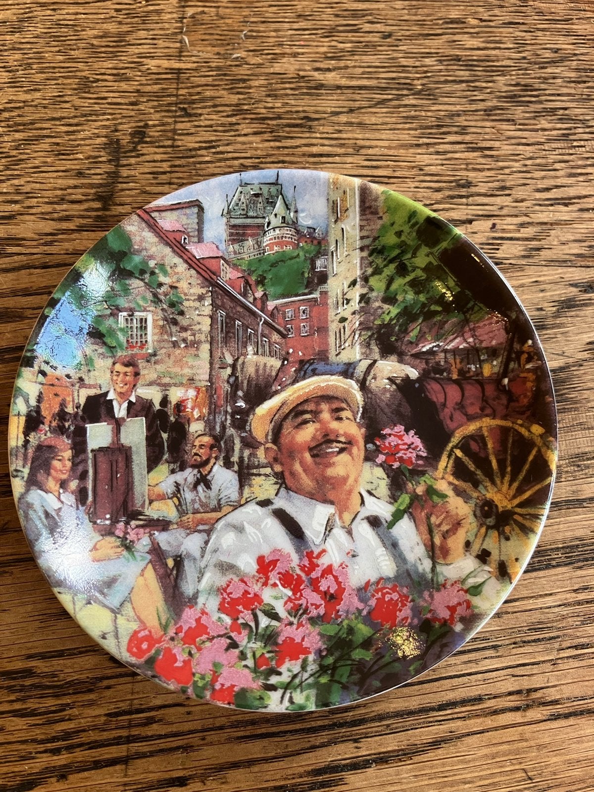 Vintage Avon Canadese Decoratieve Plaat "Québec Joie de Vivr, Ophalen of Verzenden
