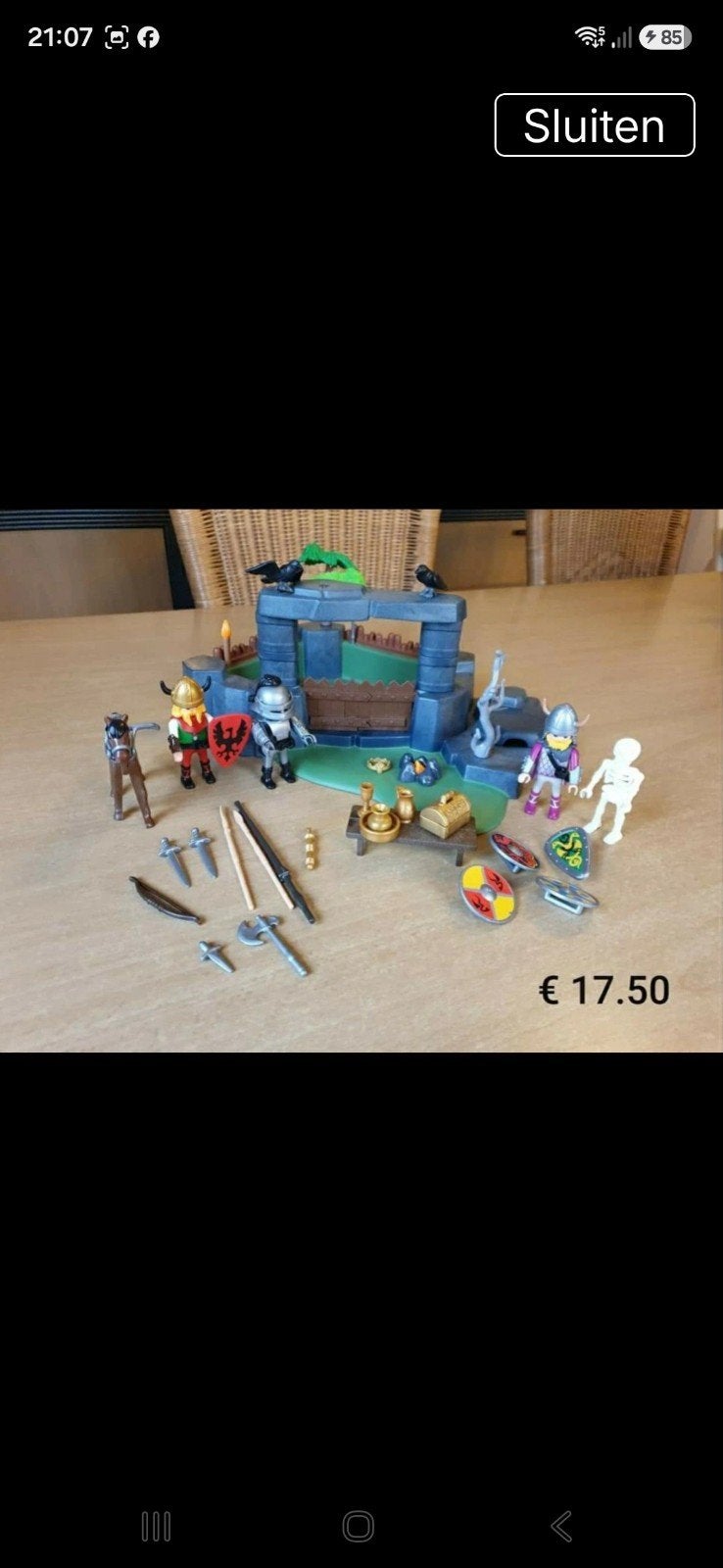 Playmobil Kasteel met Ridders en Accessoires, Ophalen of Verzenden, Gebruikt, Jongen of Meisje