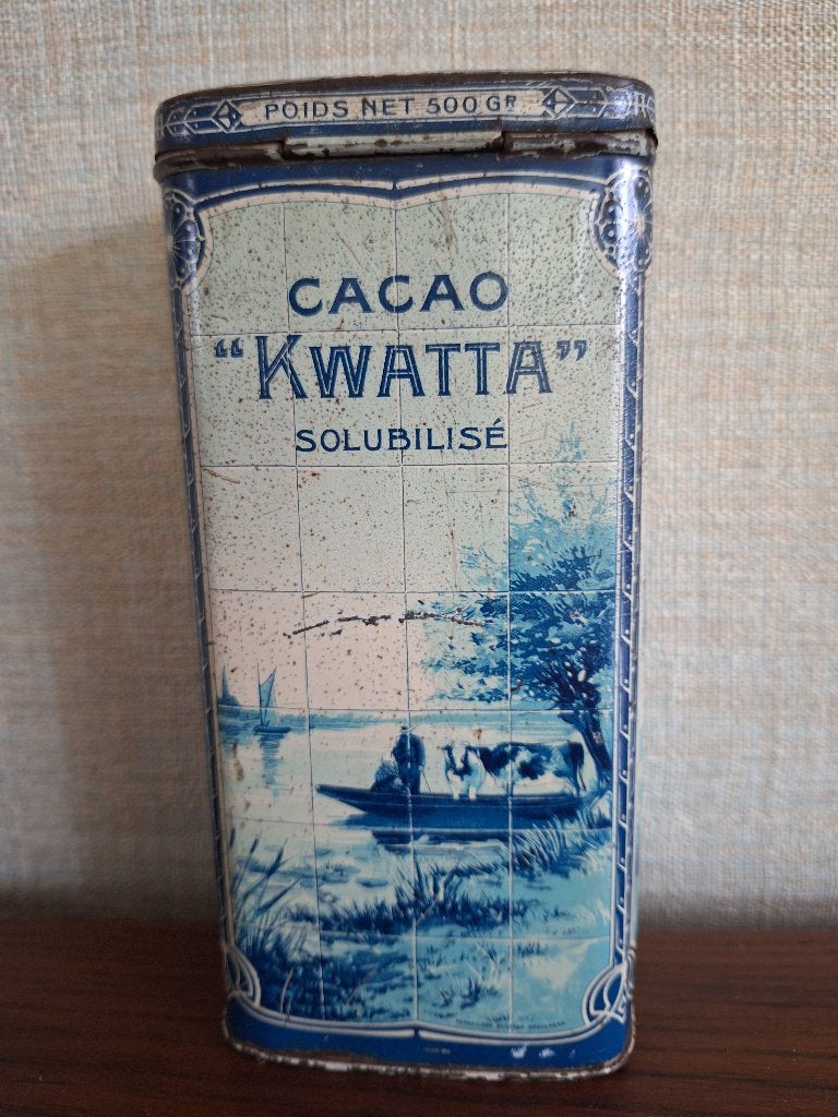 Cacao blik van Kwatta, Verzamelen, Blikken, Ophalen, Gebruikt, Overige, Overige merken