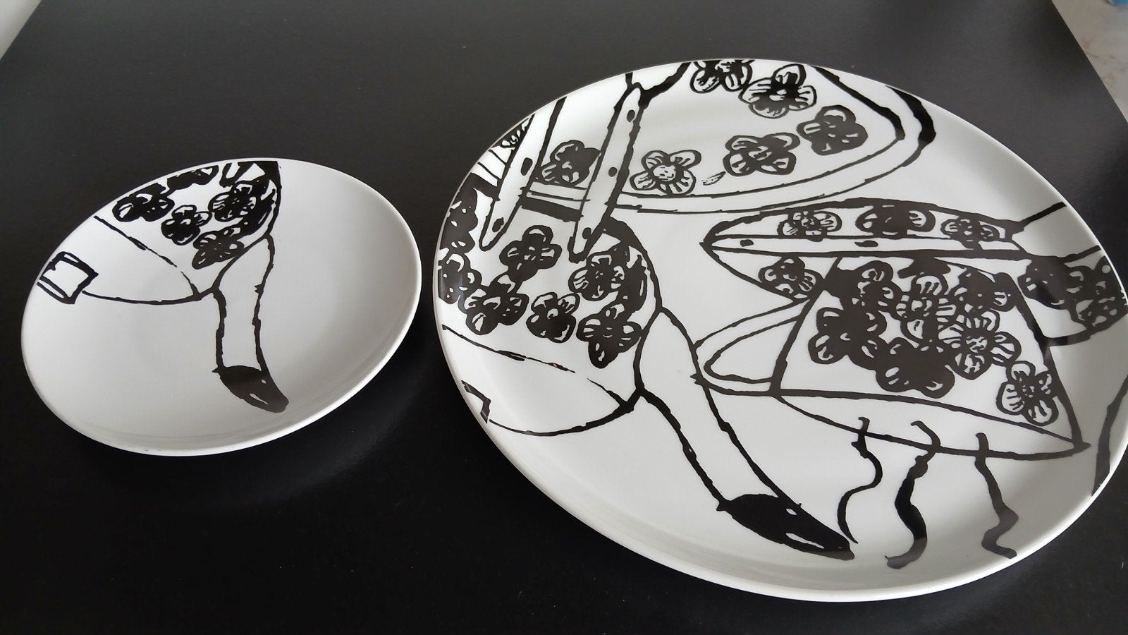 2 design borden Schoonhoven Keramiek Ans Janssen, Ophalen, Zo goed als nieuw, Keramiek