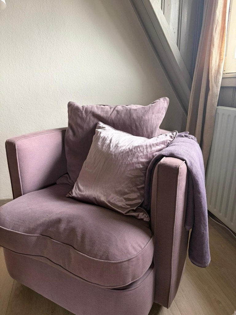 Ronde paarse stoel 85 cm, Ophalen, Zo goed als nieuw, Overige kleuren, Eén