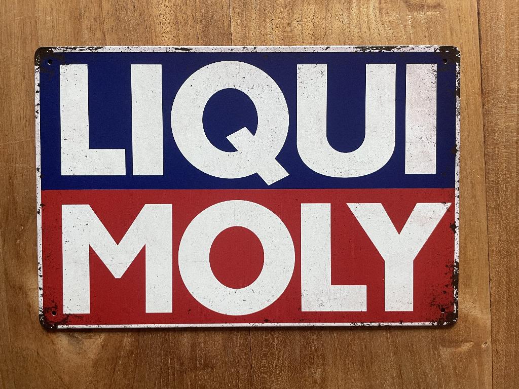 Liqui Moly metalen reclamebord / wandbord, Verzamelen, Merken en Reclamevoorwerpen, Www.pand50.nl, Reclamebord, Ophalen of Verzenden