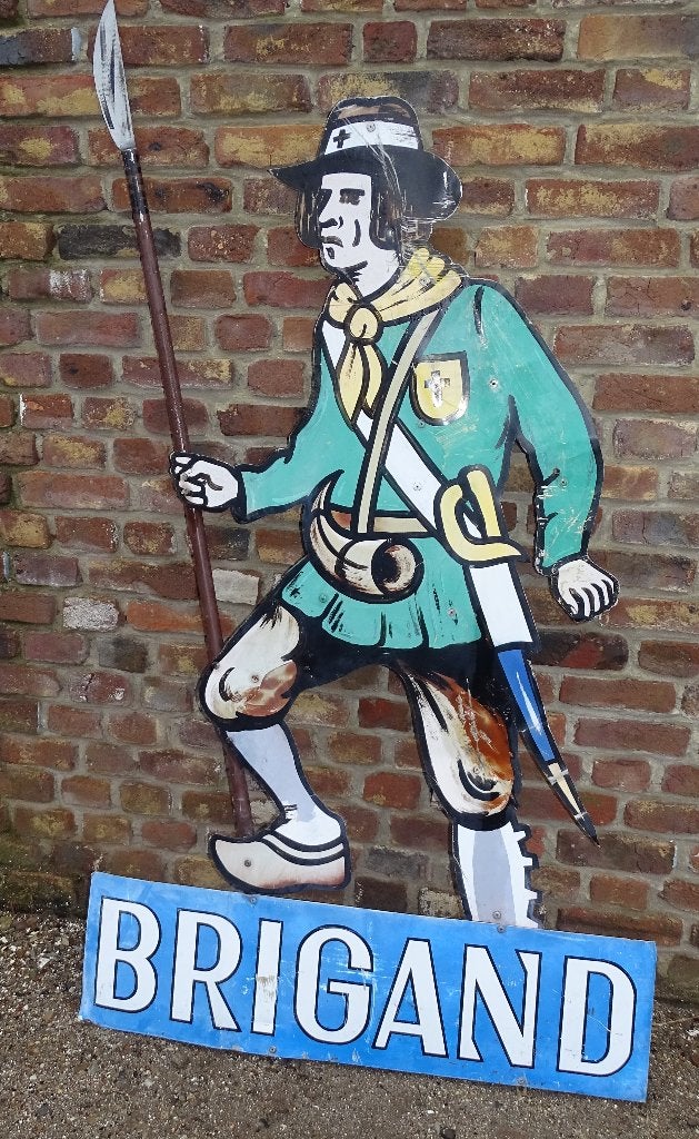 oud reclamebord brigand  bier, Ophalen