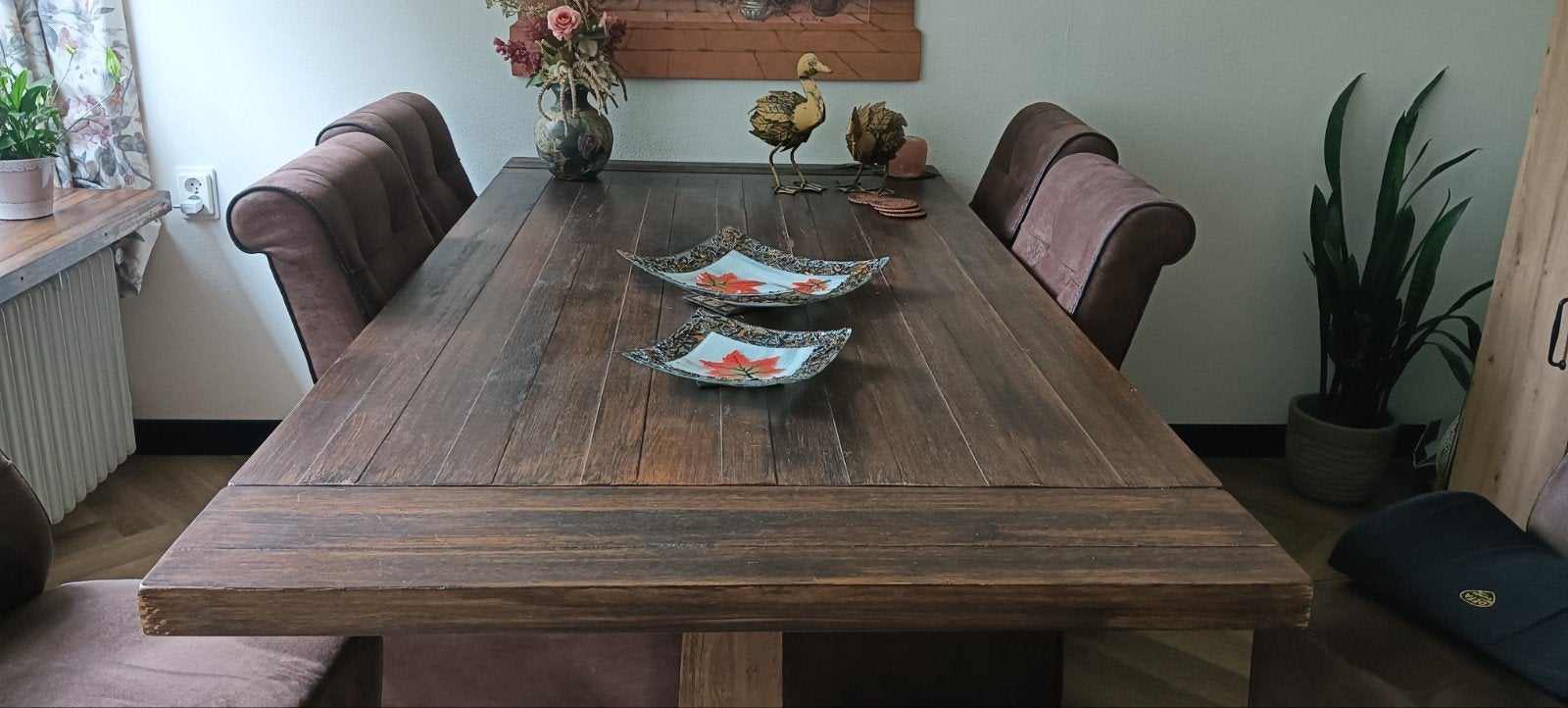 Eiken Kloostertafel - 100x200cm, verlengbaar, Ophalen, Gebruikt, 100 tot 150 cm, Eikenhout