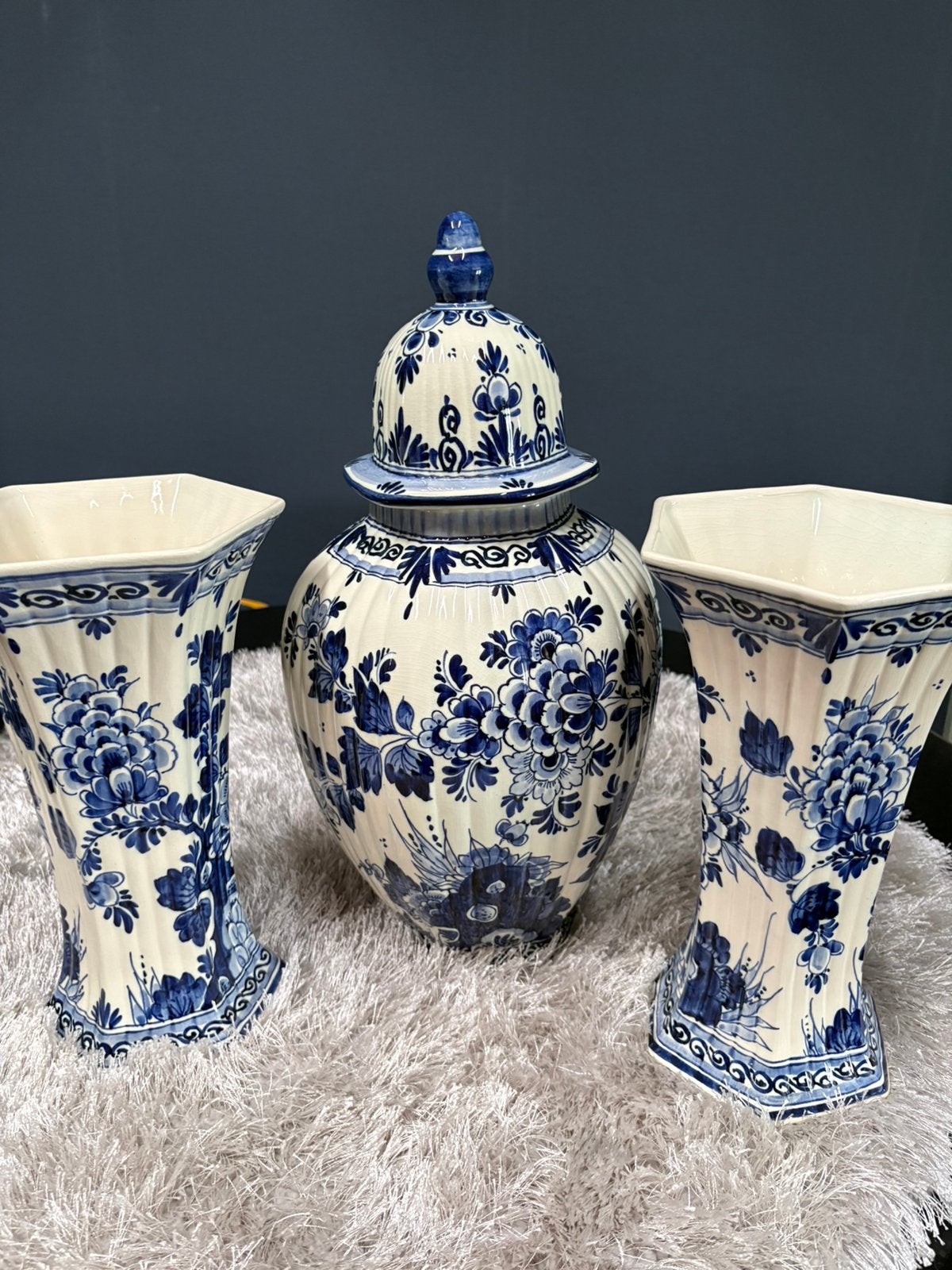 De Pauuw Delfs Blauw kaststel, Antiek en Kunst, Ophalen