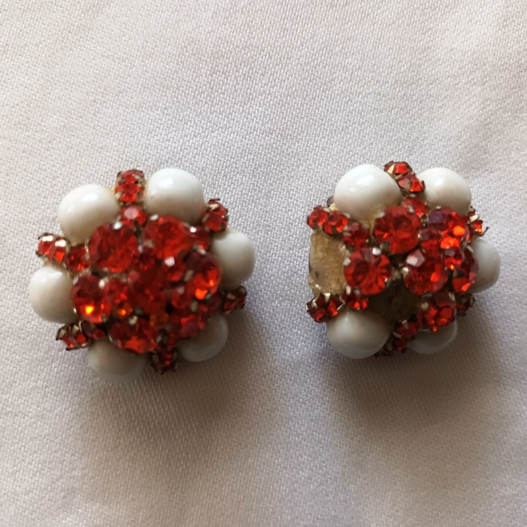 Vintage Italiaanse 1920's Costume Jewelry Oorbellen, Ophalen, Overige materialen, Overige kleuren, Hangers