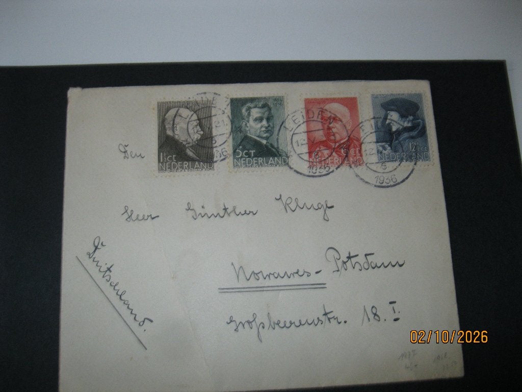 serie op oude brief naar zwitserland, Ophalen of Verzenden, Brief