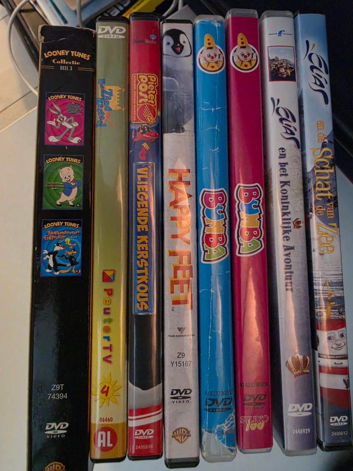 Diverse DVD Collectie: Looney Tunes, Bumba, Happy Feet,Elias, Cd's en Dvd's, Dvd's | Kinderen en Jeugd, Gebruikt, Animatie, Verzamelbox