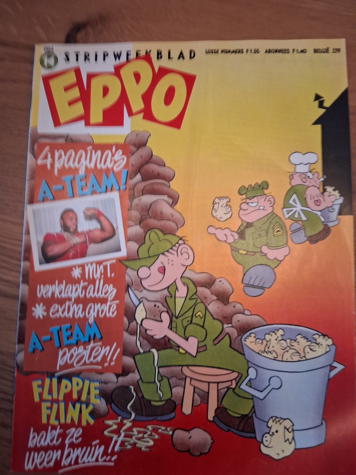 Eppo Stripweekblad 1984 - Nr. 14 met A-Team poster, Ophalen of Verzenden