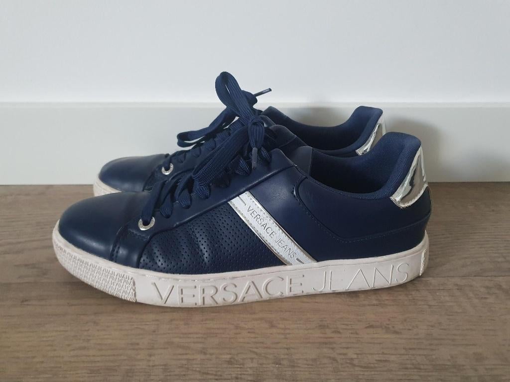 Gympen van Versace jeans maat 41, Blauw, Ophalen of Verzenden, Sneakers of Gympen, Gedragen