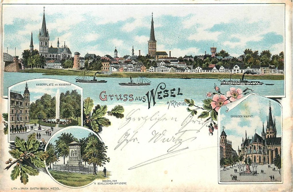 702-042-047 Wesel Litho, Verzenden, Voor 1920, Duitsland