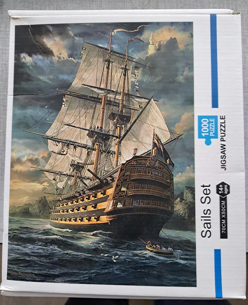 Een heel moeilijke legpuzzel van een oud schip., Ophalen of Verzenden, 500 t/m 1500 stukjes, Nieuw, Legpuzzel