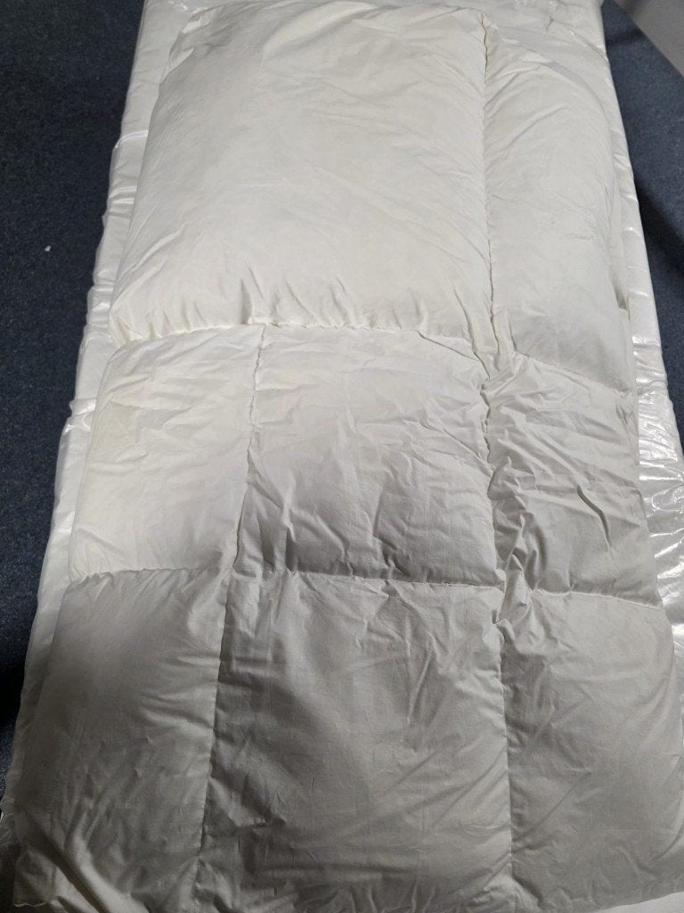 10% Eendendons dekbed 140x200, Eenpersoons, Wit, Nieuw, Ophalen of Verzenden