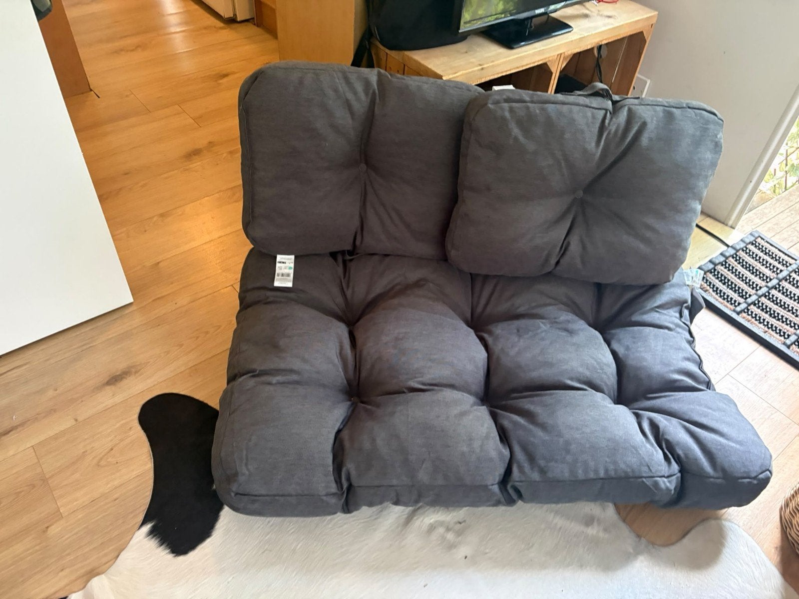 Comfortabele grijze palletkussens, Ophalen, Nieuw