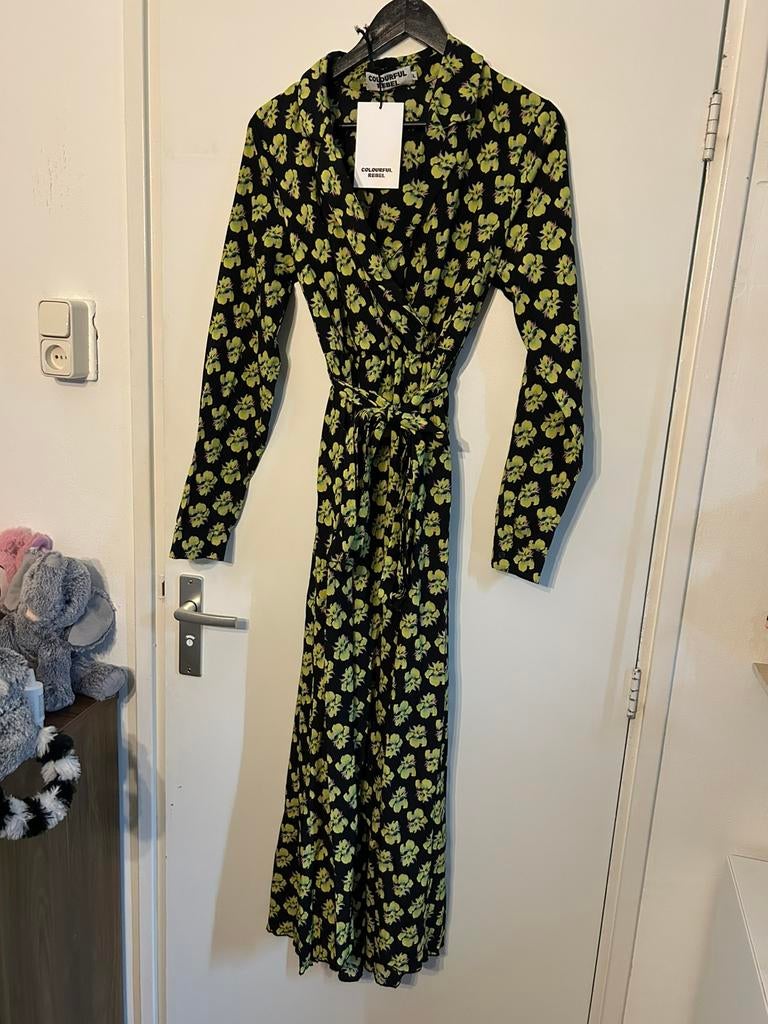 Colourful Rebel maxi jurk big flower yellow, maat L, Geel, Maat 42/44 (L), Nieuw, Ophalen of Verzenden