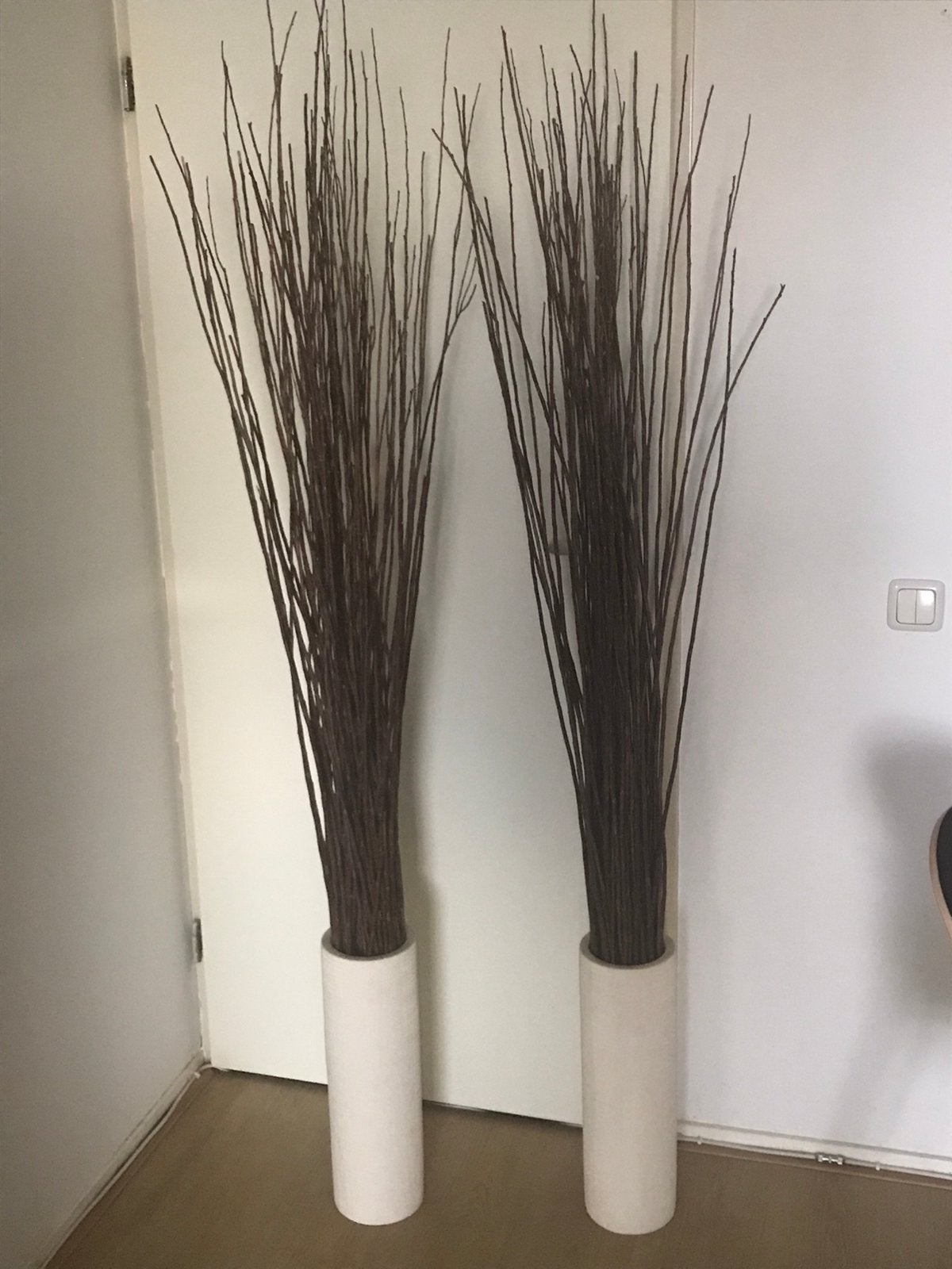 2 prachtige grote vazen met Decoratie Takken H 180 cm, Ophalen, Zo goed als nieuw