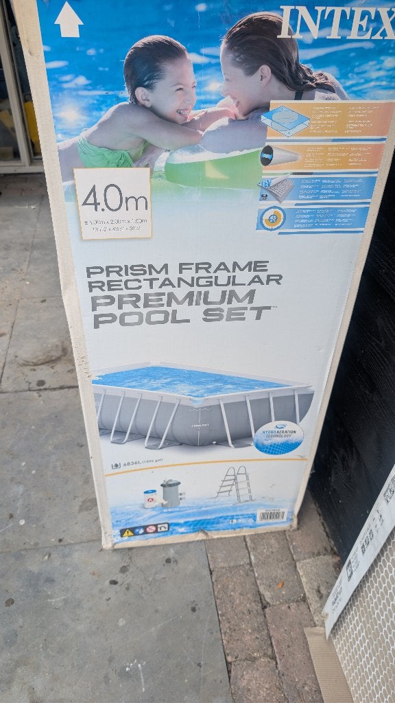 intex zwembad 4 x 2 x 1 mtr, Ophalen, 200 tot 300 cm, 80 tot 120 cm, Zo goed als nieuw