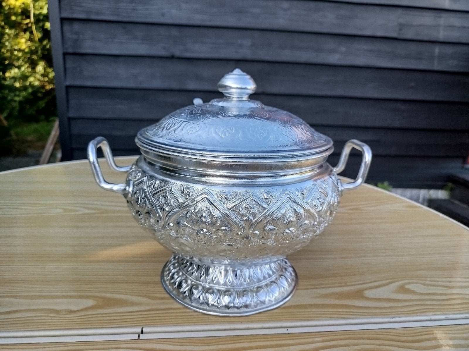 Thaise aluminium rijstschaal - Zeer goede staat, Ophalen of Verzenden