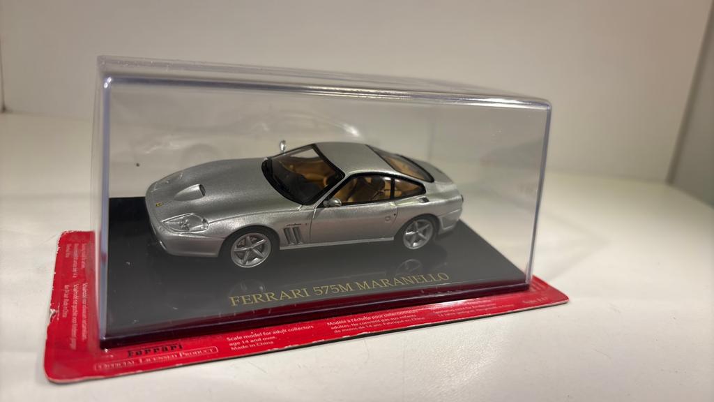 Ferrari 575 m maranello grey atlas 1.43, Hobby en Vrije tijd, Modelauto's | 1:43, Zo goed als nieuw, Auto, Overige merken, Ophalen of Verzenden