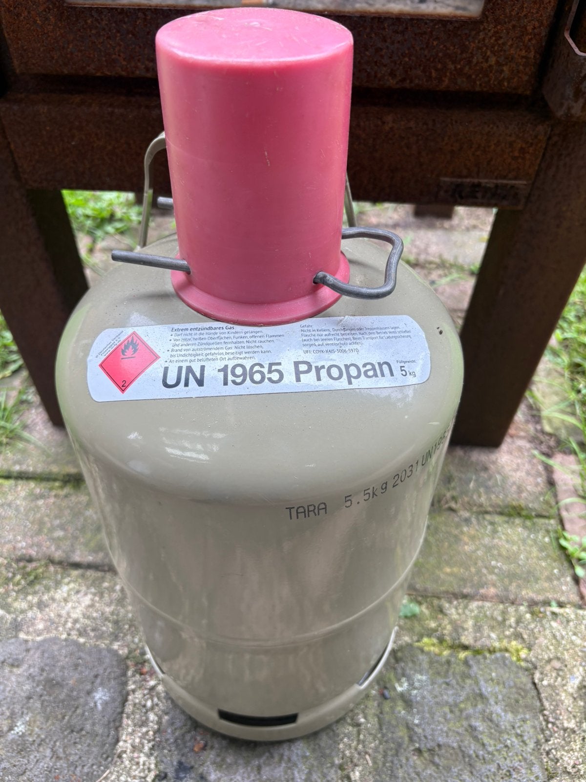 5 kg propaan gasfles, Caravans en Kamperen, Ophalen, Zo goed als nieuw