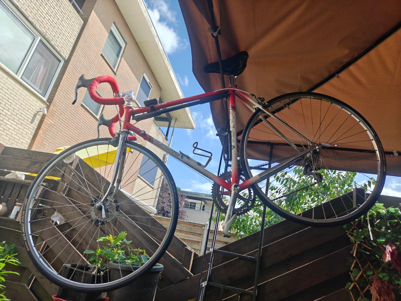 Hopmans racefiets met Shimano 105 Biopace, 28 inch, Gebruikt, 53 tot 57 cm, Ophalen