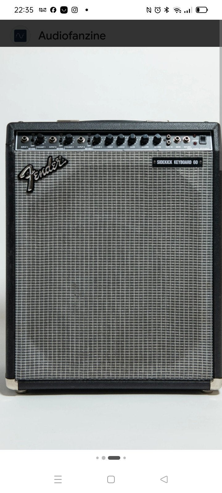 Fender Sidekick Keyboard 60 Versterker, Ophalen