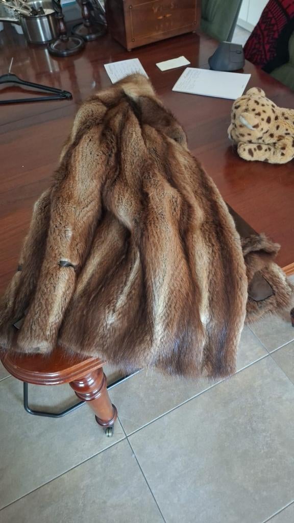 Te Koop in goede staat verkerende Bisam bontjas ., Kleding | Dames, Jassen | Winter, Ophalen of Verzenden, Zo goed als nieuw, Maat 42/44 (L)