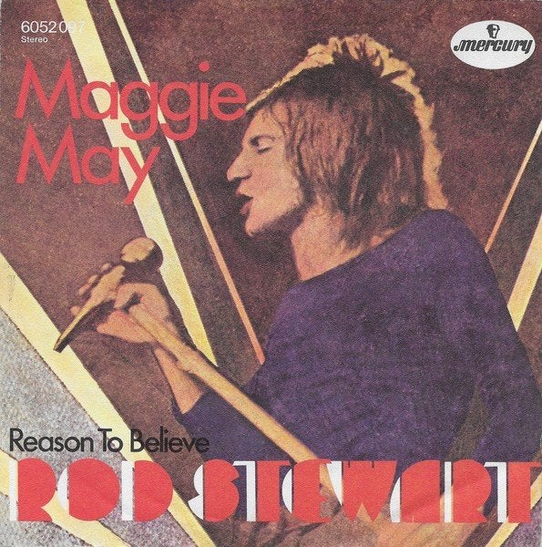 single vinyl   ROD STEWART – Maggie May (1971 - GER), Cd's en Dvd's, Vinyl Singles, Gebruikt, Rock en Metal, Verzenden