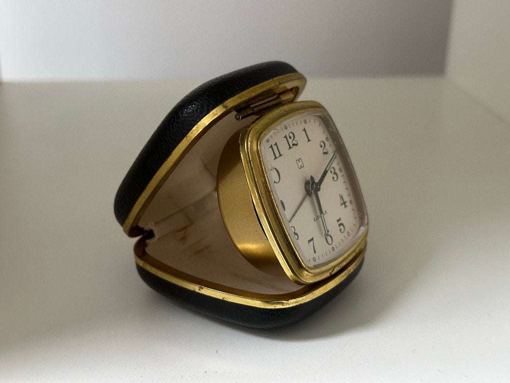 Vintage Hema Opwind Reiswekker - Messing Rand, Ophalen of Verzenden