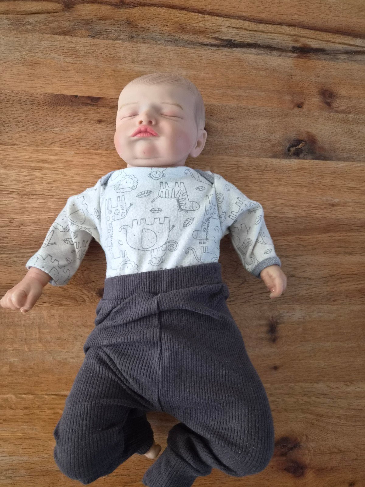 Realistische Reborn Babypop - Slapend Jongetje, Ophalen of Verzenden, Zo goed als nieuw, Babypop
