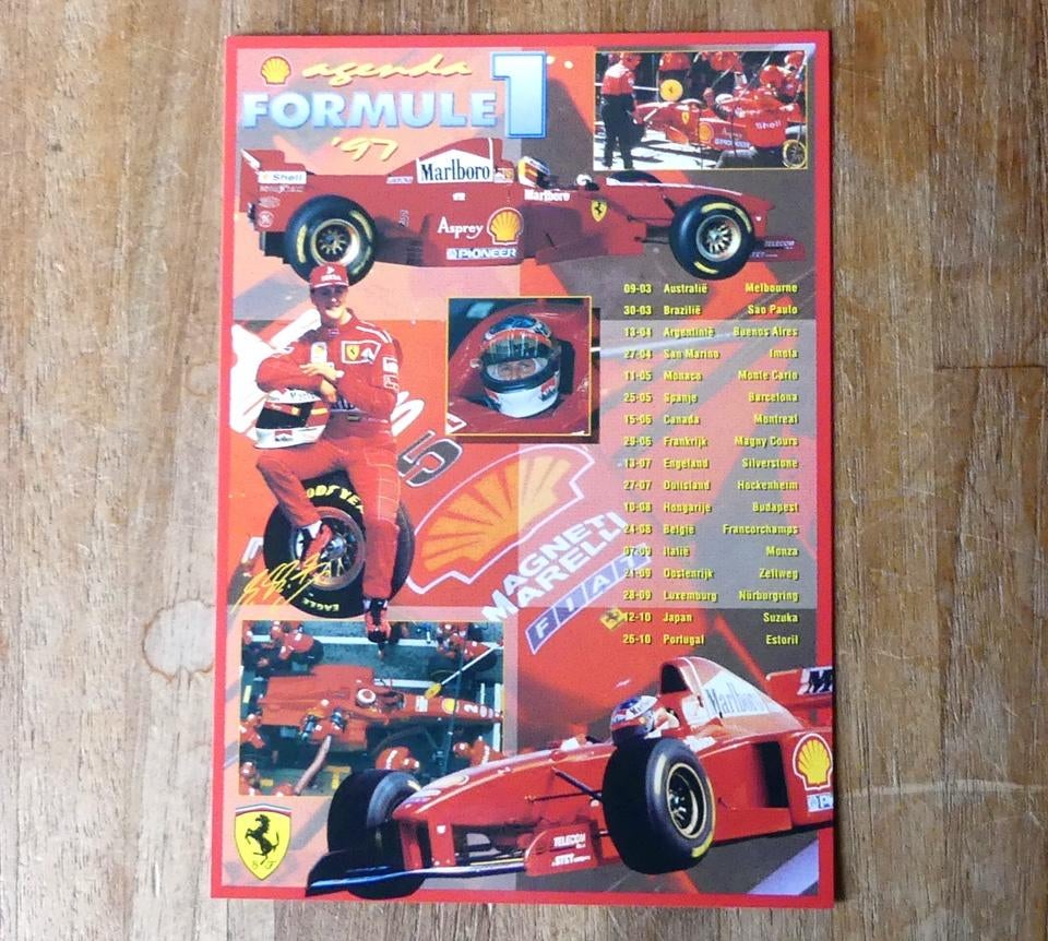 Formule 1 1997 kaart Boomerang ansichtkaart reclamekaart, Verzamelen, Ophalen of Verzenden, 1980 tot heden, Ongelopen, Sport en Spel