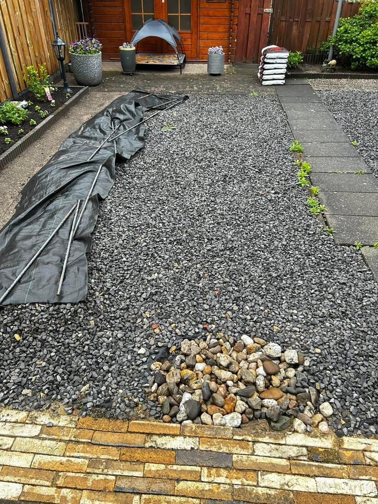Gratis afhalen basalt grind, Tuin en Terras, Grind, Keien en Split, Ophalen, Antraciet, Zo goed als nieuw, Split