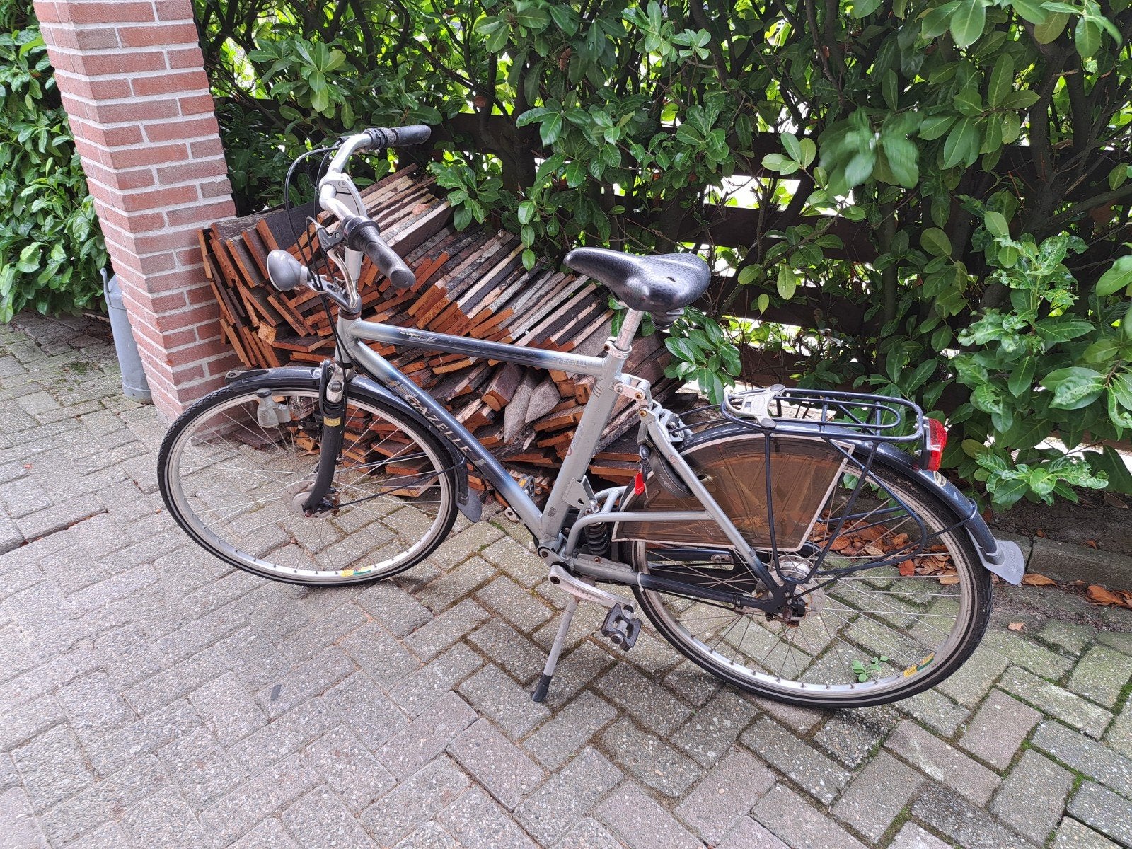 Oude Gazelle herenfiets met versnellingen en schijfremmen, Ophalen, Gebruikt, Versnellingen, Schijfrem