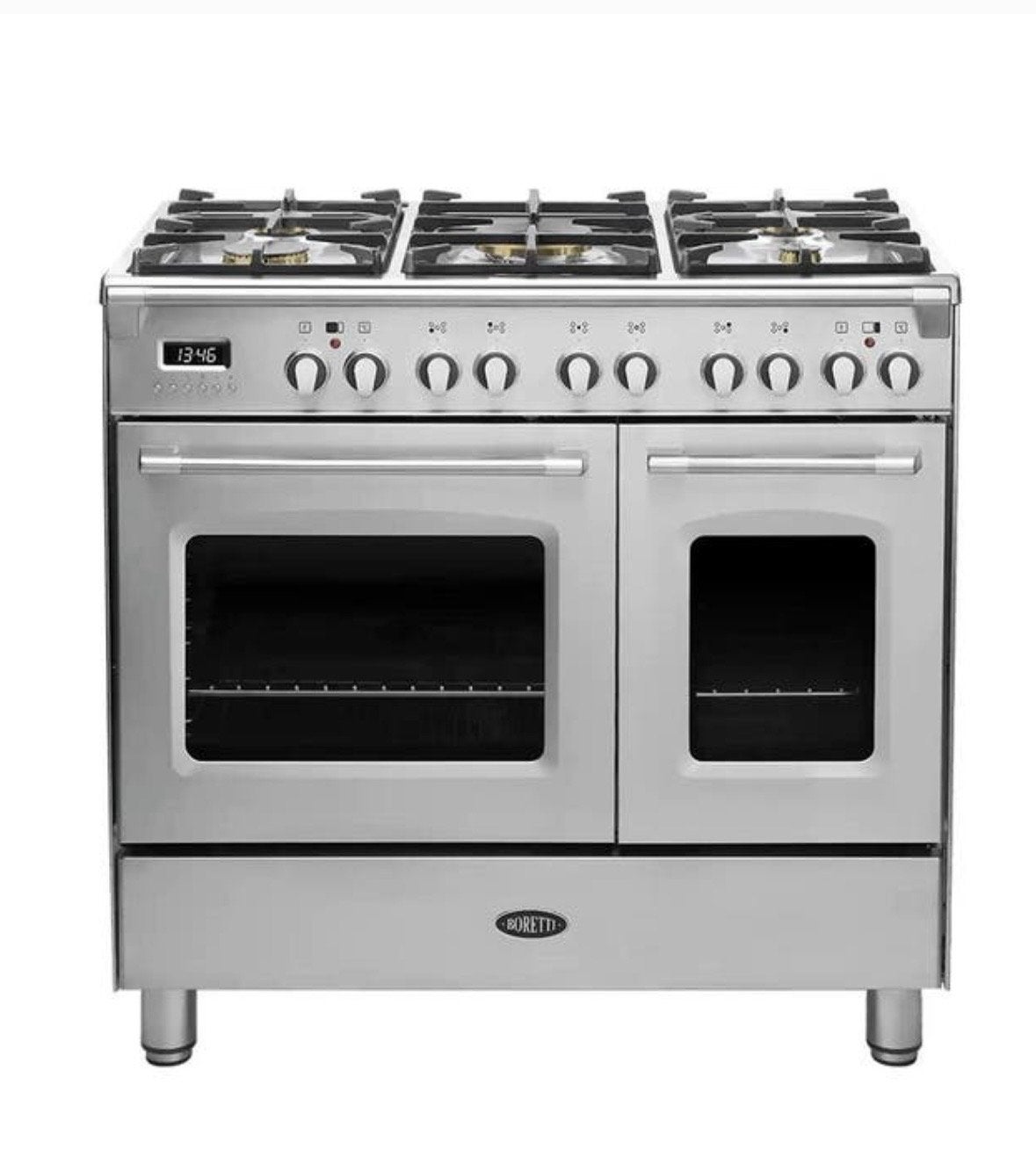 Boretti Fornuis met Gas Kookplaat en Dubbele Oven, Gebruikt, 60 cm of meer, Ophalen of Verzenden, Gas