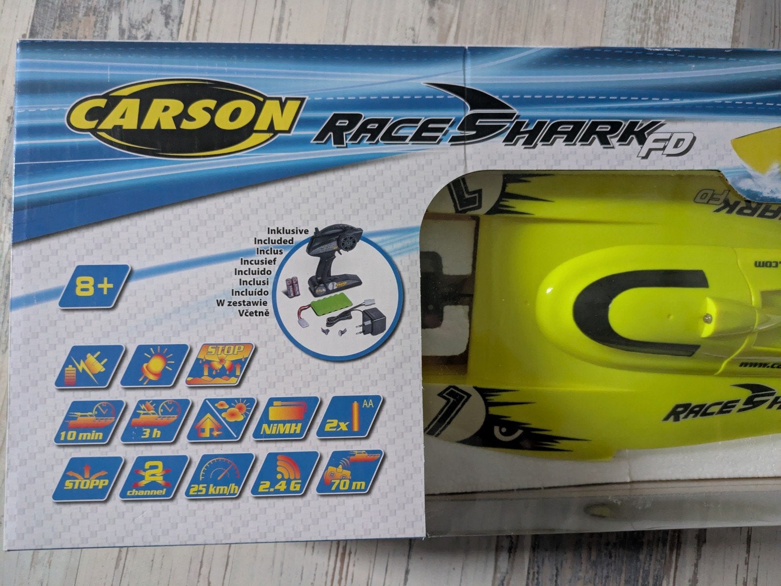 Carson Race Shark FD RC Boot - Nieuw in doos, Hobby en Vrije tijd, Info@carson-modelsport.com, 1:32 tot 1:50, Nieuw, Ophalen of Verzenden