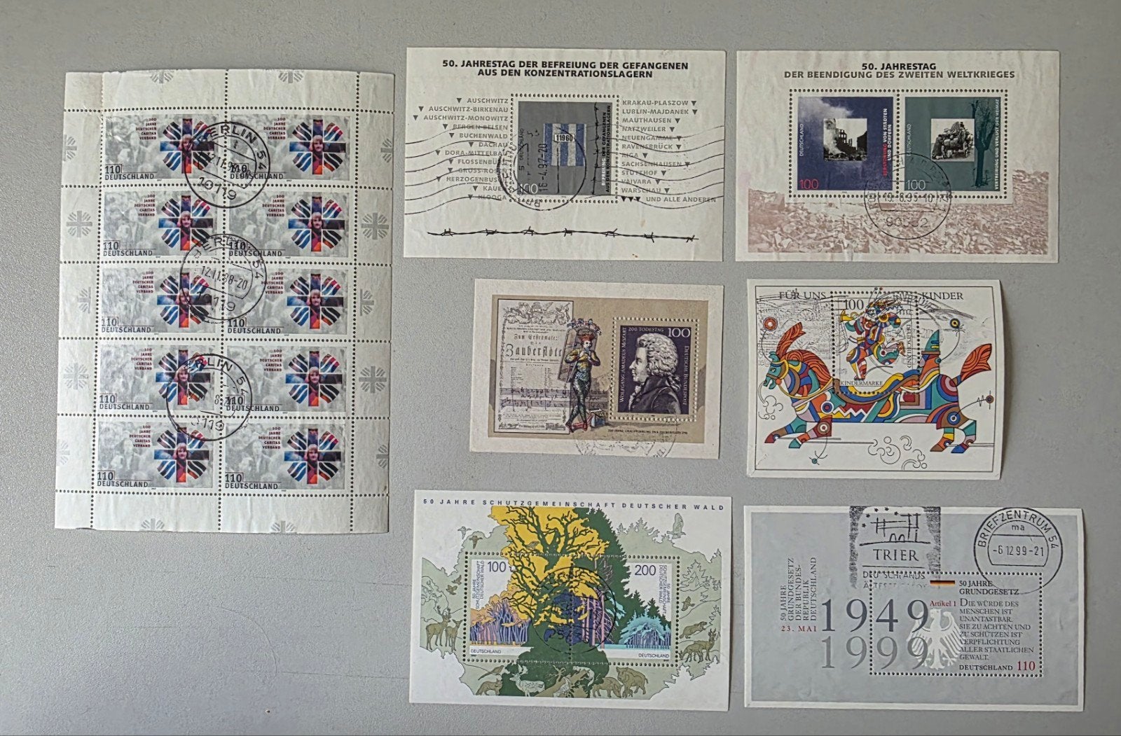 Diverse Duitse postzegels en vellen - DDR, BRD, Keizerrijk, Ophalen of Verzenden, Duitse Keizerrijk, Gestempeld