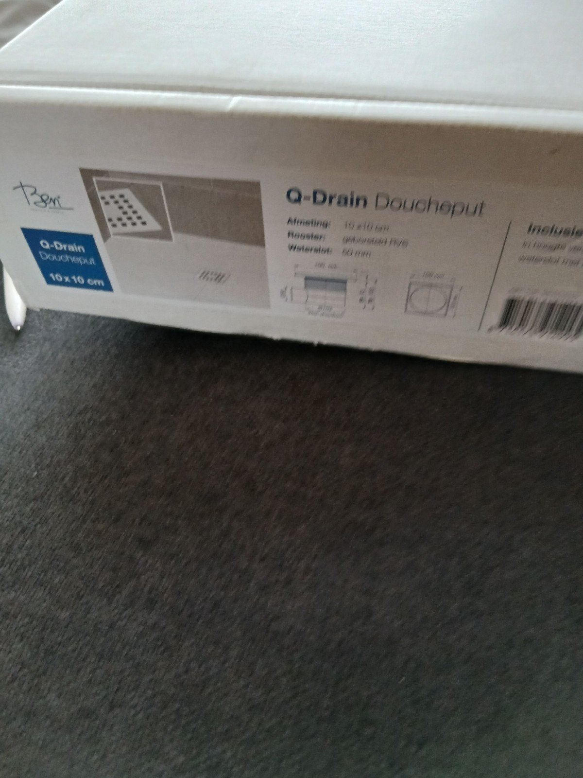 Ben Q-Drain Doucheput 10x10 cm - Nieuw, Doe-het-zelf en Verbouw, Ophalen, Nieuw, Douche
