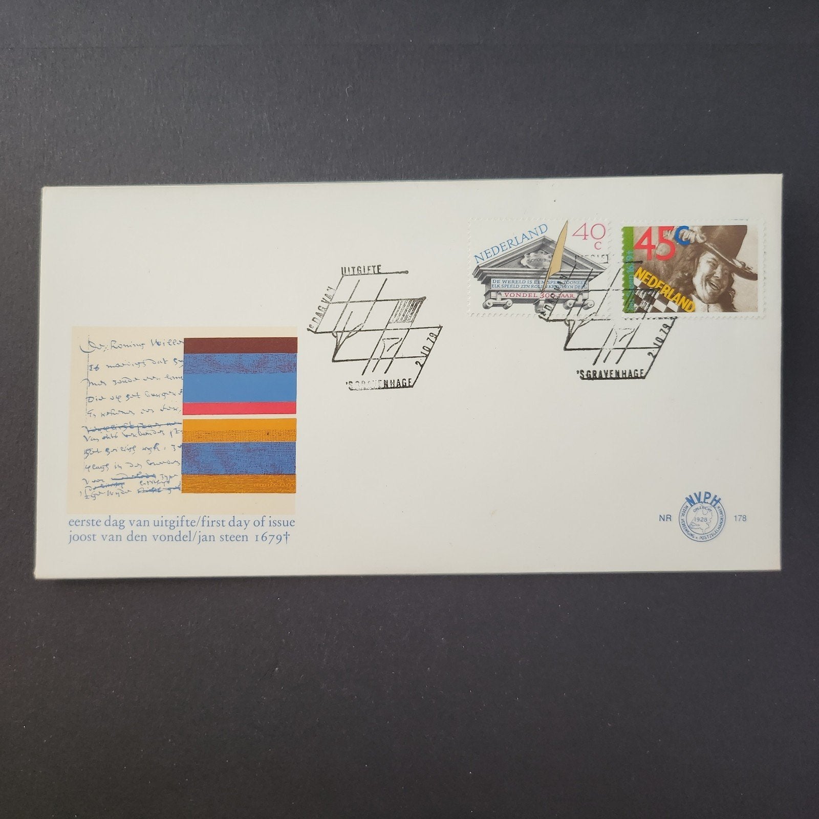Eerste Dag Envelop Vondel/Steen 1979 - Nederland, Verzenden, Onbeschreven, Nederland