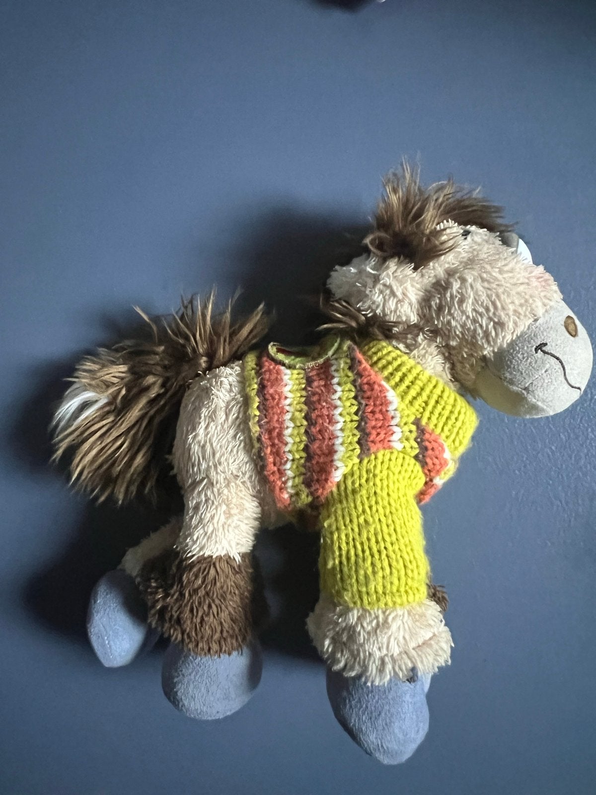 Diddl Galupy Knuffel met Gebreide Trui - Zo goed als nieuw, Paard, Overige merken, Overige karakters, Ophalen of Verzenden