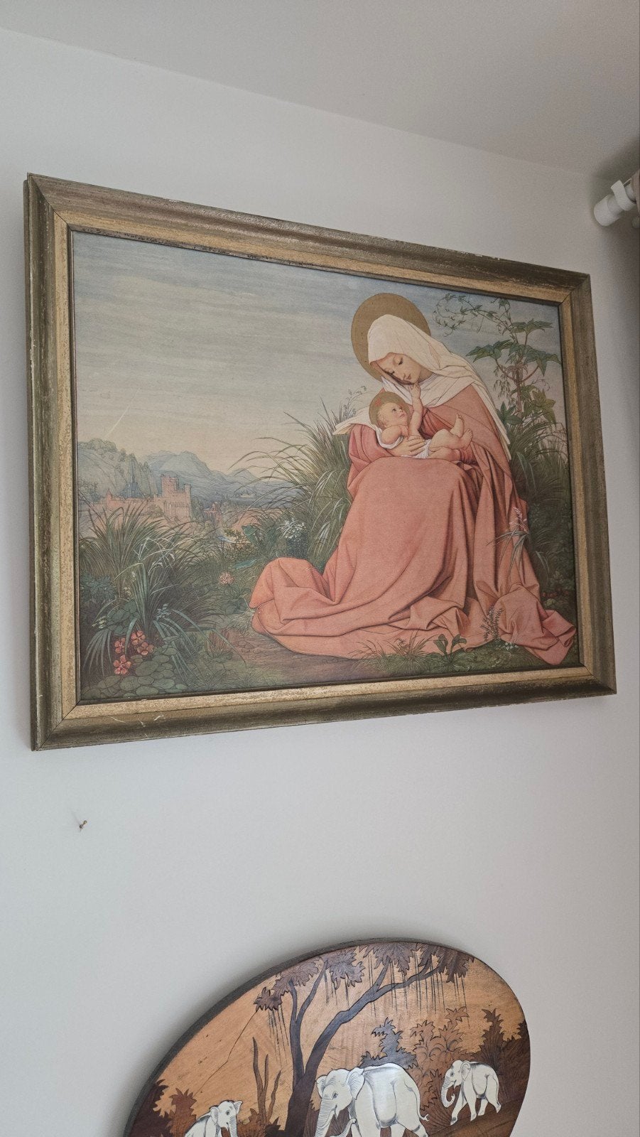 Vintage Schilderij Maria jesus, Ophalen