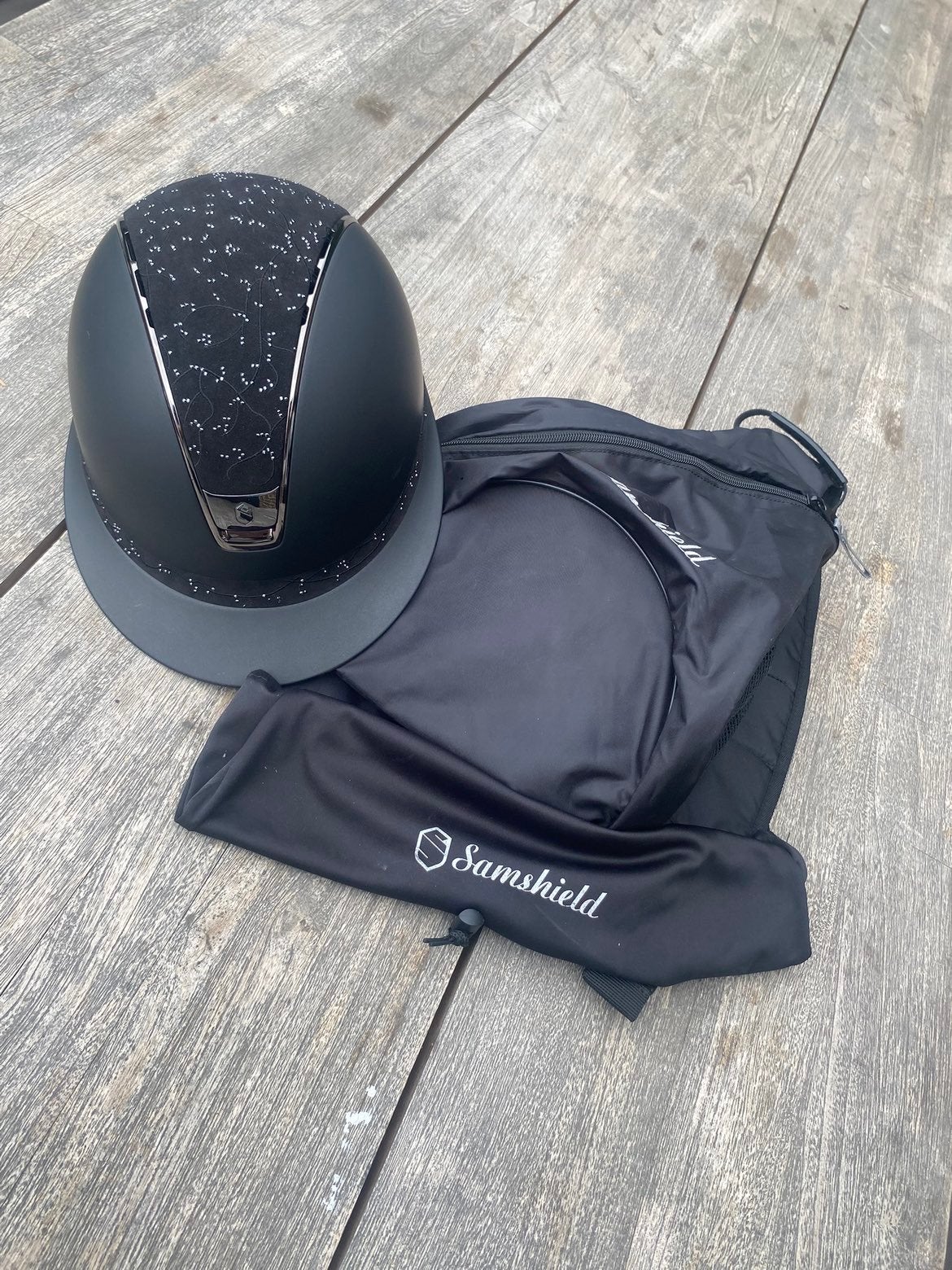 Samshield rijcap maar 55s (2 keer gedragen), Ophalen of Verzenden, Zo goed als nieuw, Dressuur